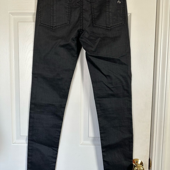 Rag & bone Shoreditch - Coated Grey W15031585 Skinny Jeans - Picture 2 of 7